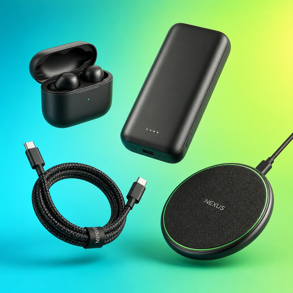 Chargeurs, câbles, power bank et écouteurs sans fil disponibles en boutique